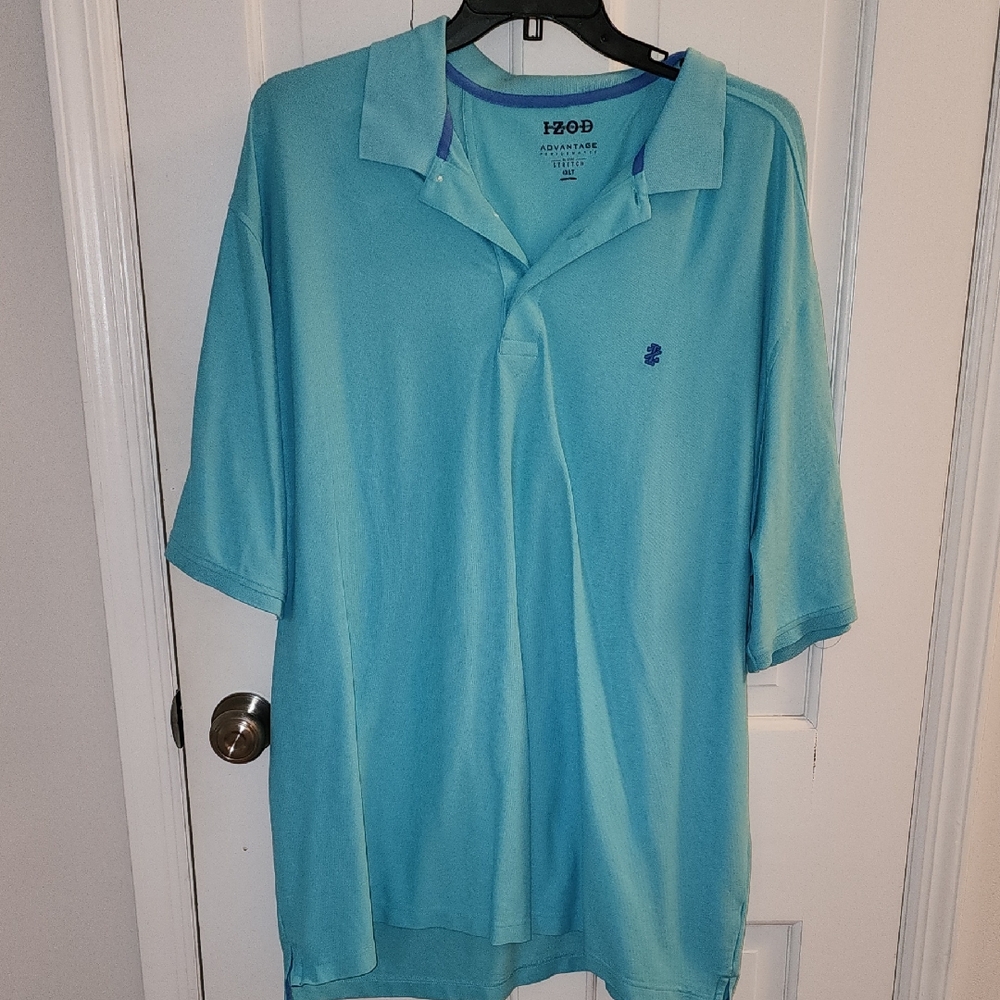 Izod Blue Polo Shirt Casual Comfort